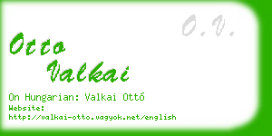 otto valkai business card